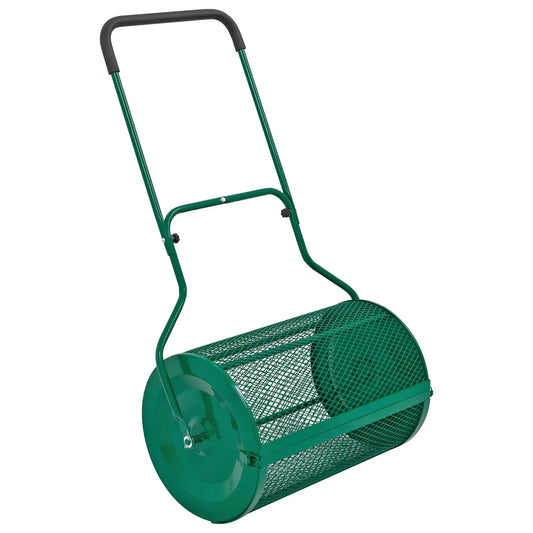 B Green LTD 76L Lawn Compost Spreader Top Dress Soil/Fertiliser/Seed Heavy Duty Garden Roller